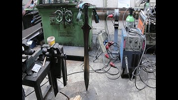 Forging a Bronze Age style sword from a semi truck leaf spring, part 2.