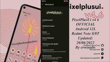 PixelPlusUi v4 6 OFFICIAL Android 12L Redmi Note 8/8T