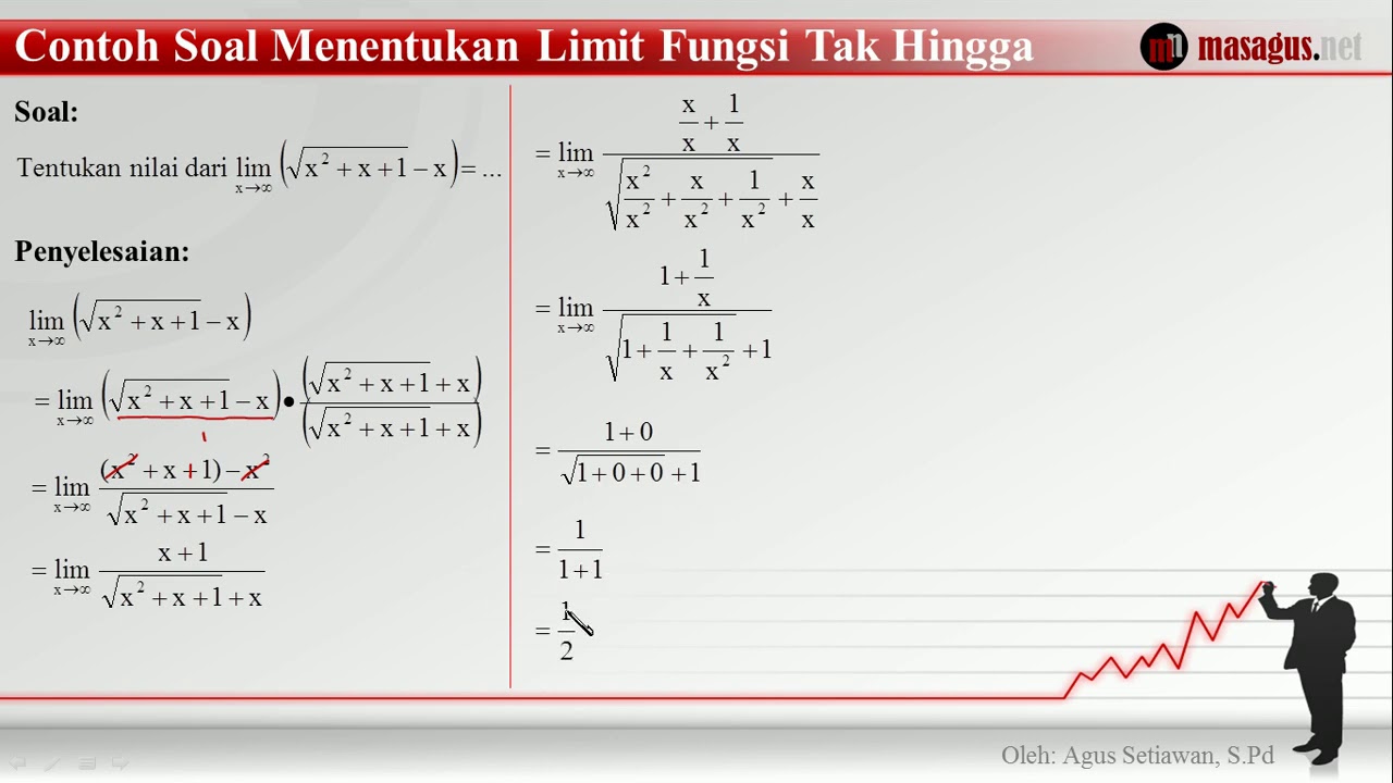 Contoh Soal Limit X Mendekati Tak Hingga Cara Mengalikan Bentuk Sekawan