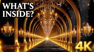 Premium 4K Gold Tunnel | Elegant Chandelier Visuals for DJs