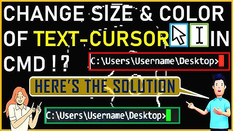 How to Change Size and Color of Text-Cursor in Command Prompt ? | regedit command in CMD | Solution