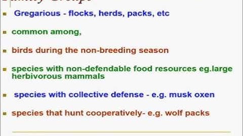 Behavioral Ecology...