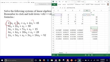 Matrix Math (MMULT, MINVERSE) in Microsoft Excel