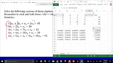 How to solve matrix in Excel?