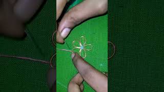 Aari zardozi lazy daizy stitch #shorts