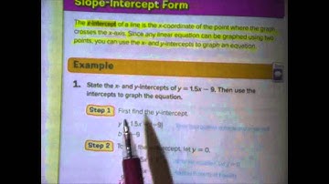 3-5 Graph a Line Using Intercepts