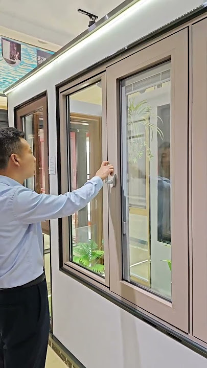 The latest designed aluminum alloy sliding window system opens sideways and does #aluminium #doors