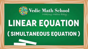 Vedic Mathematics Tricks for Linear Equation  ( Simultaneous Equation ) | Vedic Maths School
