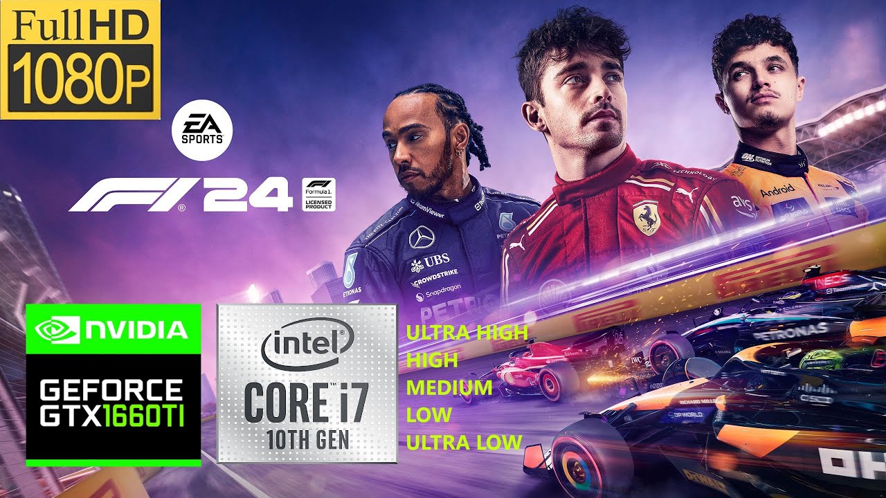F1 24 | GTX 1660 Ti Mobile | i7-10750H | 1080P | ALL SETTINGS | ACER NITRO 5 2020 |