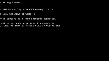 How to install MSDOS 6.22 in Virtualbox