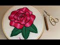 Bordar rosas con aguja mágica Punch needle embroidery flowers