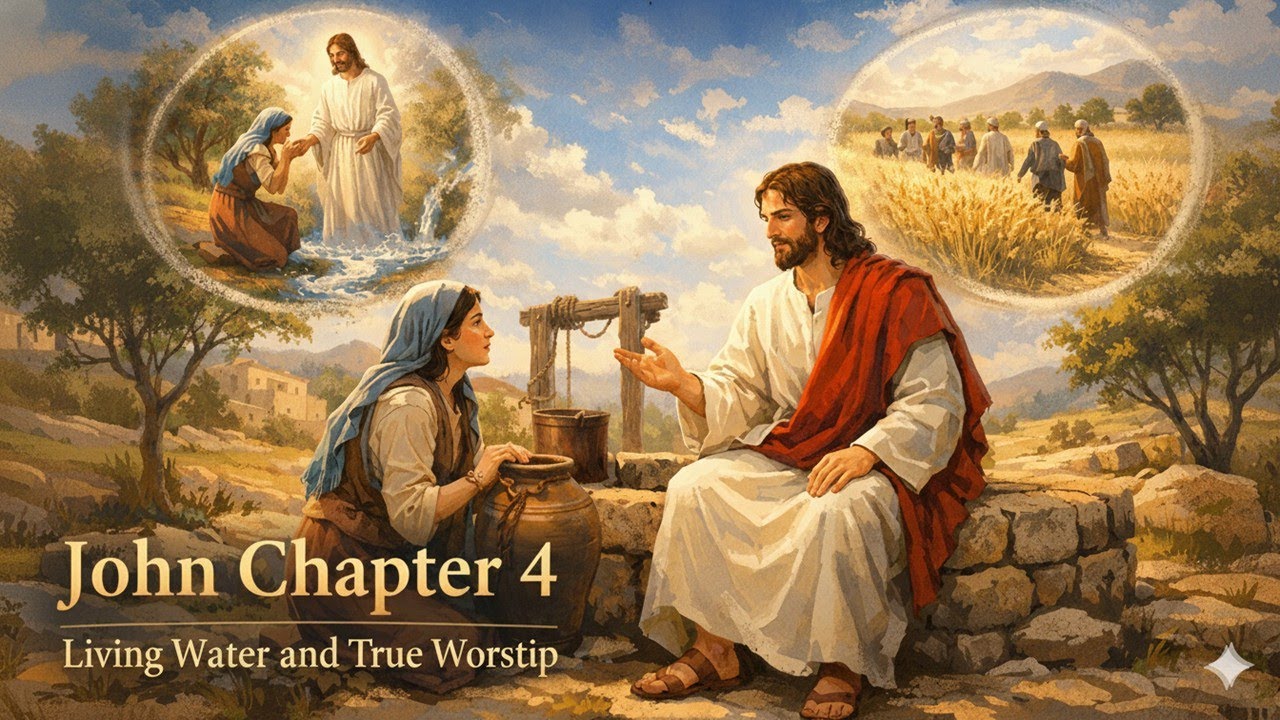 Jhon Chapter 4 – Living Water and True Worship | Fall Asleep to God’s Word | Peaceful Bible Reading