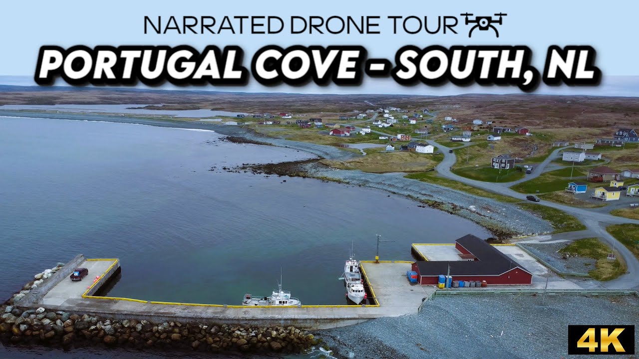 🌊✨ Explore Portugal Cove South, Newfoundland | 4K Drone Adventure 🚁🏞️