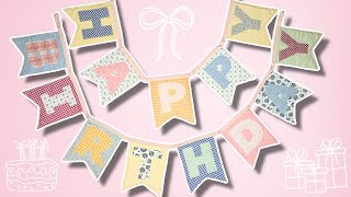 DIY celebration bunting tutorial | Easy beginner sewing project