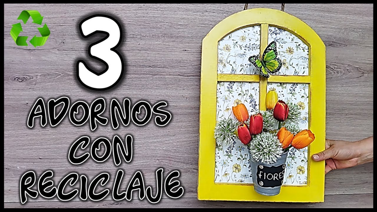 3 LINDOS ADORNOS PARA EL HOGAR CON RECICLAJE - Manualidades para decorar - Crafts with recycling