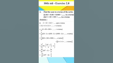 Tenth standard maths Exercise 2.8 - 6(ii) | Mathematics | @kalvikalam  ​