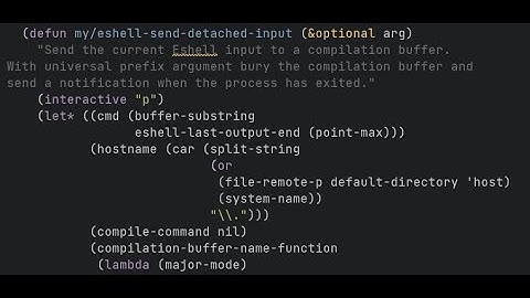 Background processes in Eshell