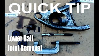 Quick Tip:  Lower Ball Joint Removal