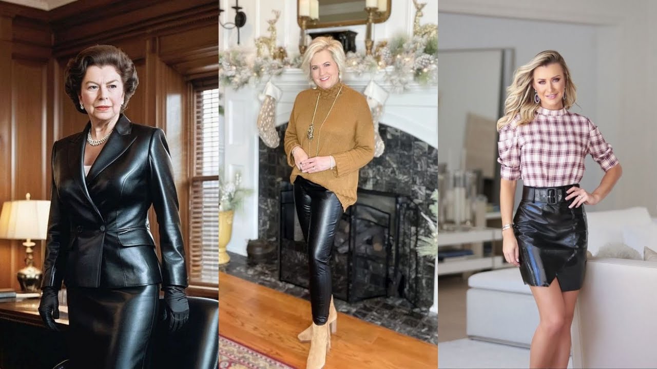 Older Women Daily House & Home Wear  leather Outfit Ideas ( Part 1 ) 