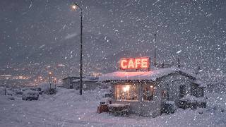 (No Ads) Winter midnight with a lot of snow | Sounds of Falling Snow | soft white noise for sleep #2 screenshot 5