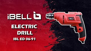 Ibell Ed06-91 High Speed Electric Drill For Wood Steel10Mm,400W,2800Rpm, With Bit Sets