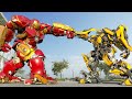 Iron Man vs Bumblebee Robot War at Bumblebee's Birthday