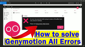 virtualbox host-only network error solve | Error Unable To Start Virtualbox Genymotion Error FIX