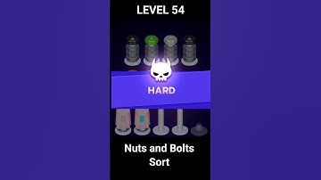 Nuts Sort Level 54 | Nuts and Bolts Sort | #nutsandbolts #nutssort #shorts #gaming