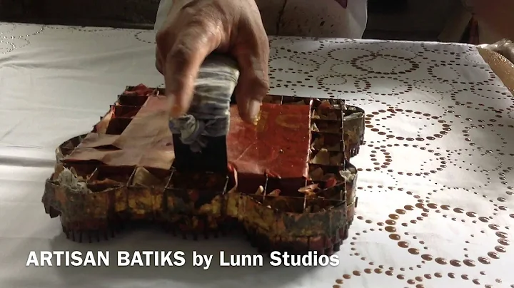 How Batiks Are Made - Stamping wax and final result