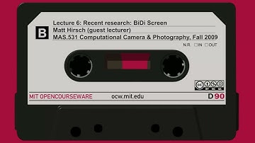 Lecture 6: Recent research: BiDi Screen