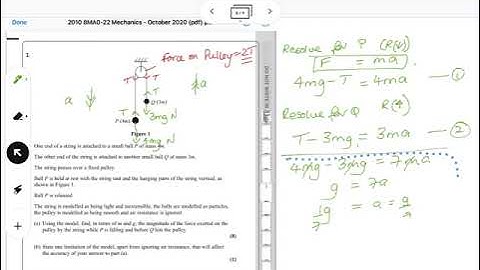 October 2020 As Maths Paper 2 Question  Mechanics