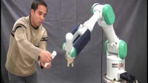 Wii remote and robot arm