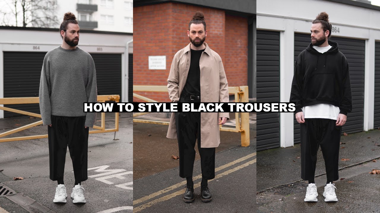 How To Style BLACK TROUSERS, 3 Easy OUTFIT IDEAS