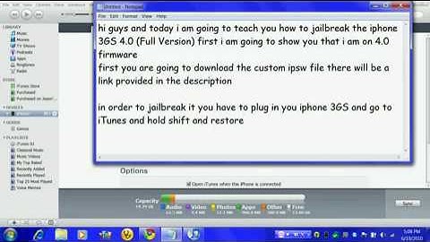 How to Jailbreak iPhone 3GS on 4.0 Firmware With Sn0wbreze