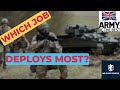 What jobs deploy the most in the british army