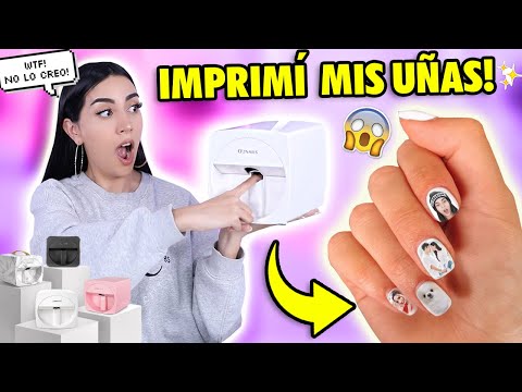 PROBANDO IMPRESORA PARA UÑAS! 😱 Tus FOTOS en tus UÑAS 😂 ¿Vale la