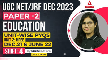 UGC NET Education Paper 2 | UGC NET Education Unit 2 PYQs | By Snehil Ma