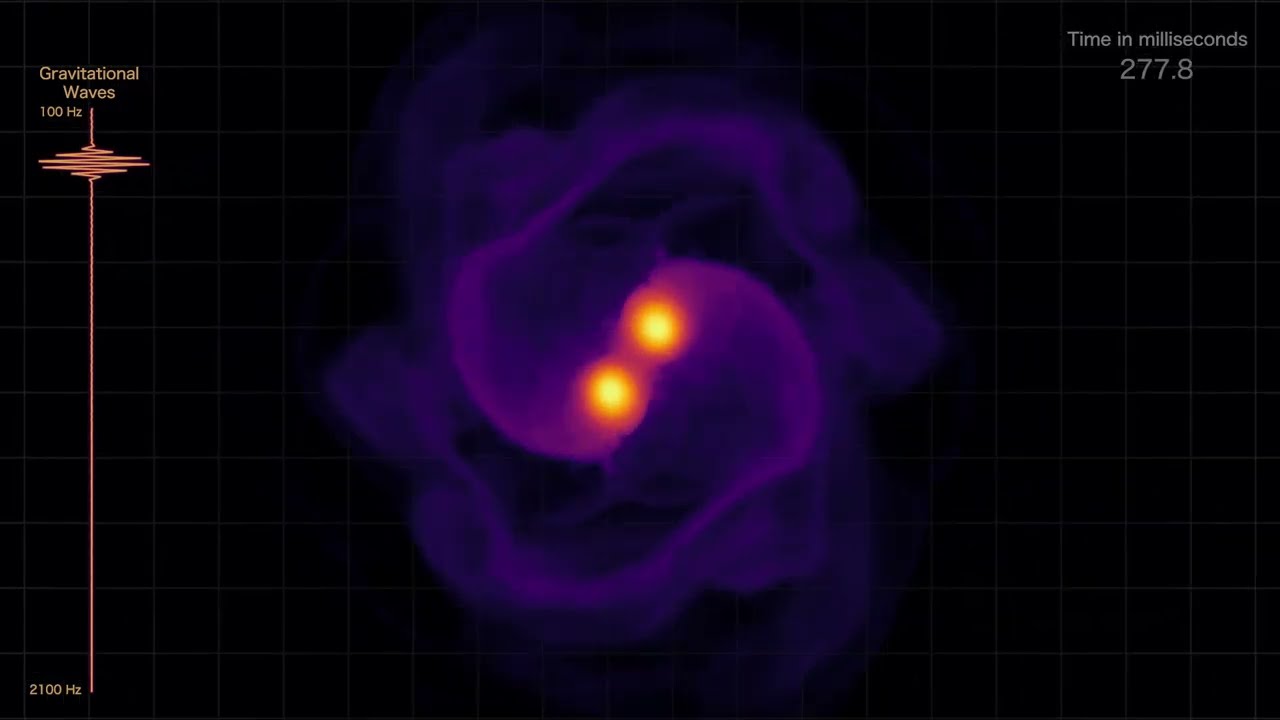 Neutron Star Merger Simulation With Gravitational Wave Audio