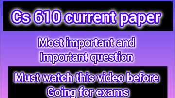 cs610 current paper 2024 | cs610 | final term preparation