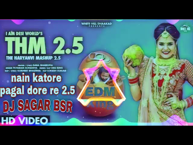 Nain katore pagal Dore 2 DJ NK Sagar Blaster chhaprawat EDM king BSR the Haryanvi mashup 2.5 class=