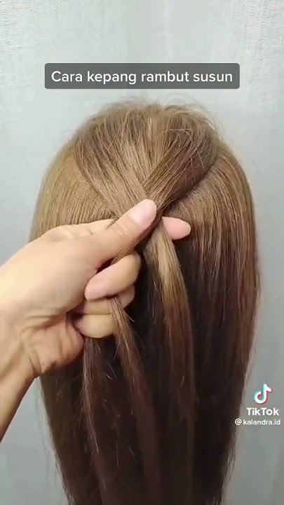 cara kepang rambut susun#shorts