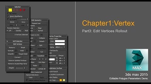 3DS MAX 2015 Editable Polygon Parameters Demo_Chapter1_Part3