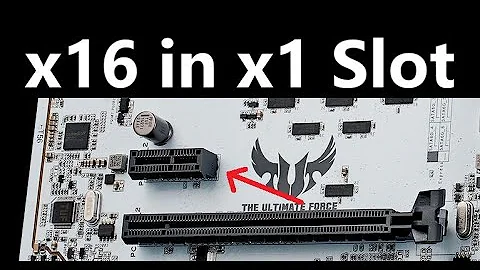 PCIe x1插槽變更 - 直接將x16顯示卡插入x1插槽的方法