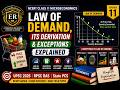 Law of Demand, Its Derivation & Exceptions Explained | UPSC 2026 | NCERT Class 11