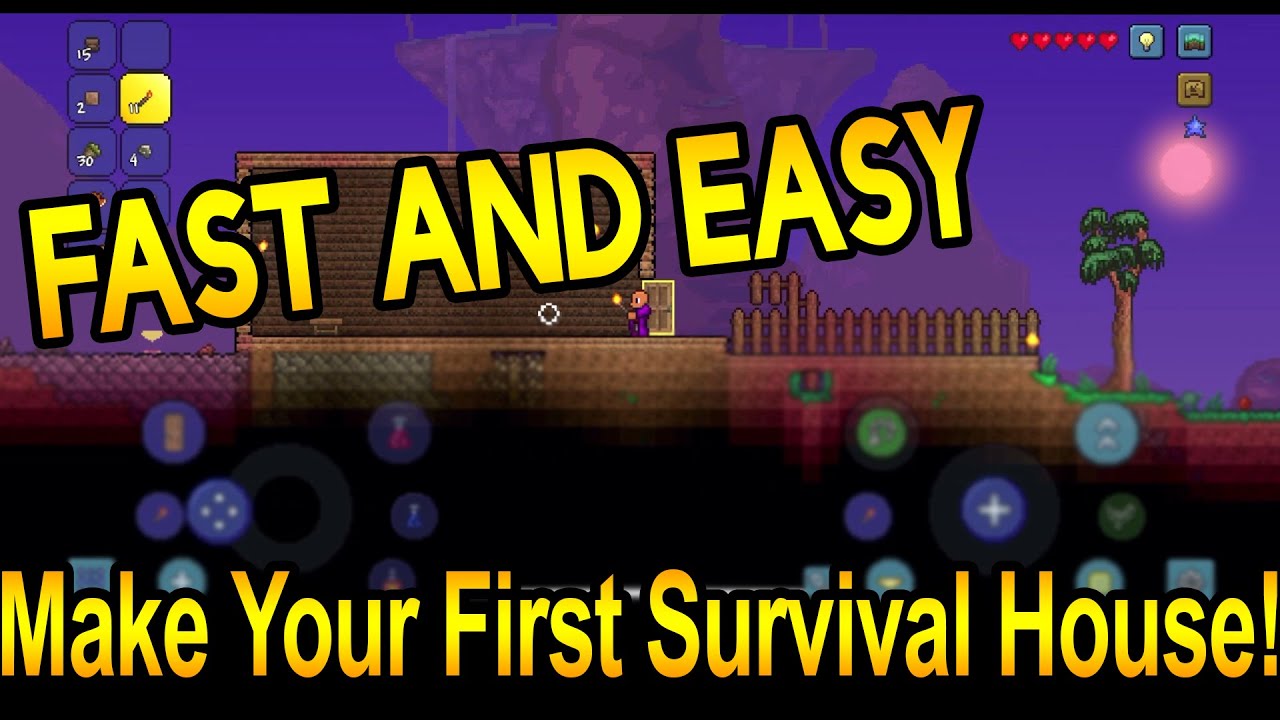 Terraria 1.3 - 1.4 Mobile: Make Your First Survival  House