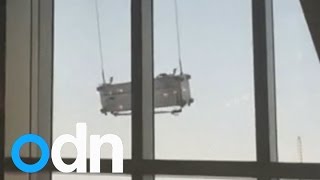 Terrifying Video: Window-cleaning Cradle Swings Violently Outside 91st Floor