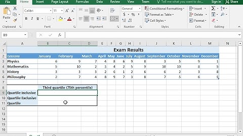 Use the QUARTILE,QUARTILE.INC and QUARTILE.EXC functions to calculate quartiles (Excel 2016
