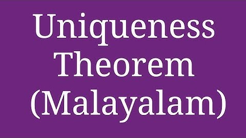 Theorem 1:Uniqueness Theorem in Mathematical analysis /Explained in Malayalam