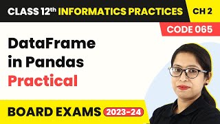Class 12 Informatics Practices Chapter 2 | DataFrame in Pandas (Practical) (Code 065) 2022-23