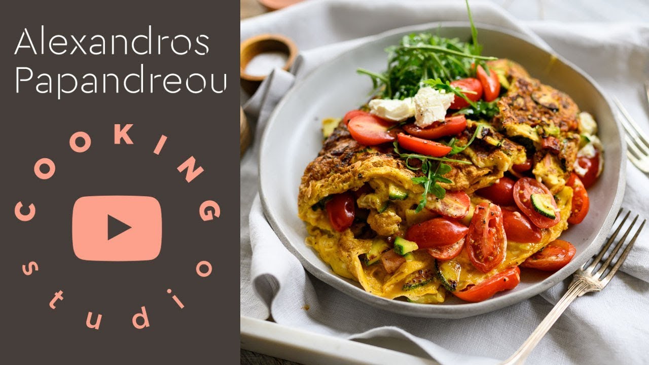 Ομελέτα με κολοκυθάκι και σύγκλινο | Alexandros Papandreou